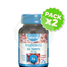 Pack 2x Bisglicinato De Hierro 20Mg 90 Comprimidos Naturmil