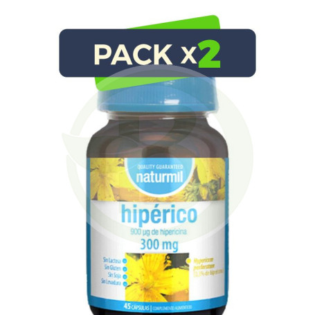 Pack 2x Hipérico 300Mg 90 Cápsulas Naturmil
