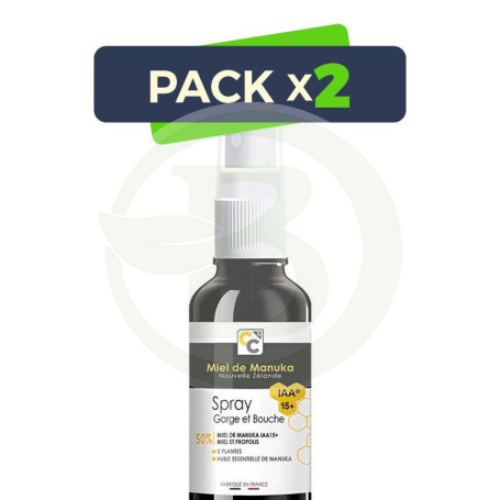 Pack 2x Spray De Garganta con Miel De Manuka 25Ml Comptoirs & Compagnies