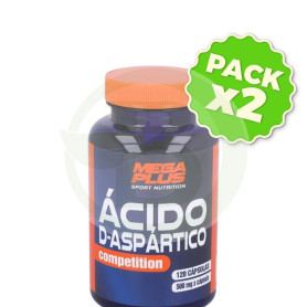 Pack 2x Acido D-Aspartico Competition 120 Cápsulas Megaplus