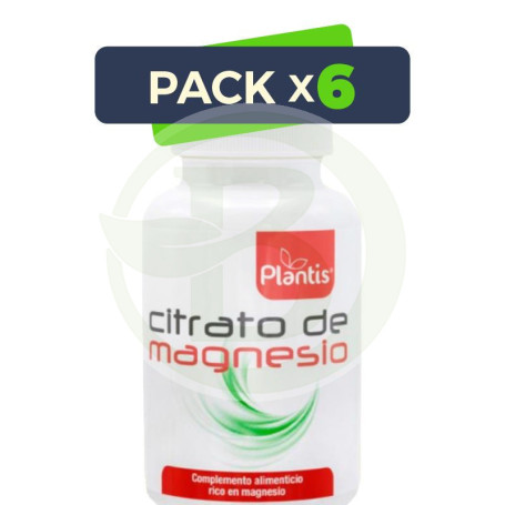 Pack 6x Citrato De Magnesio 60 Comprimidos Plantis