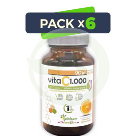Pack 6x Vita C 1000 90 Cápsulas Pinisan