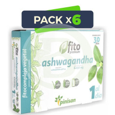 Pack 6x Ashwagandha 30 Gélules Fito Premium, Pinisan