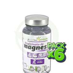 Pack 6x Bisglycininate de Magnésium 60 Comprimés Pinisan