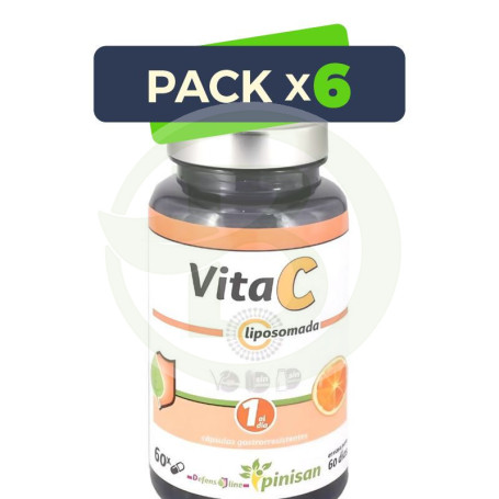 Pack 6x Vita C Liposomada 60 Capsulas Pinisan