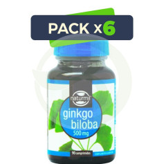 Pack 6x Ginkgo Biloba 500Mg. 90 Comprimidos Naturmil