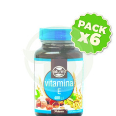 Pack 6x Vitamine E 400 U.I. 30 Gélules Naturmil