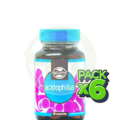 Pack 6x Acidophilus 60 Comprimidos Naturmil