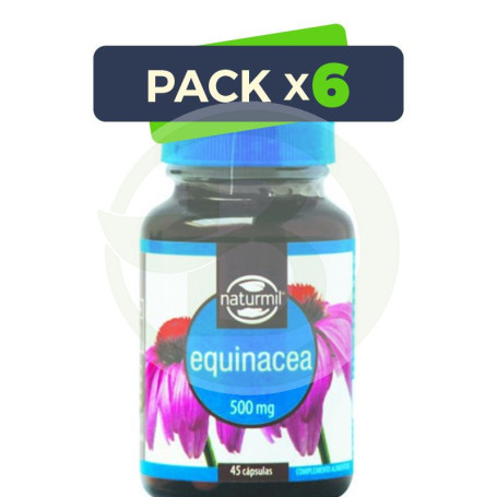 Pack 6x Equinácea 500Mg. 45 Cápsulas Naturmil