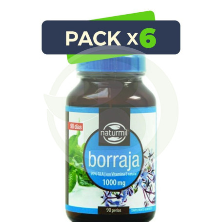 Pack 6x Borraja 1000Mg. 90 Perlas Naturmil