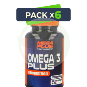 Pack 6x Omega-3 Competition 220 Cápsulas Megaplus