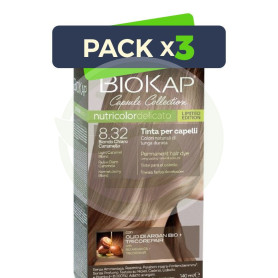 Pack 3x Delicato 8.32 Rubio Claro Caramelo Edición Limitada 140Ml Biokap