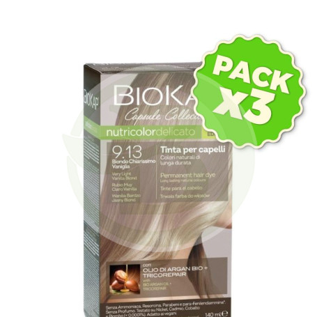 Pack 3x Delicato 9.13 Rubio Vainilla Muy Claro Ed. Limitada 140Ml Biokap