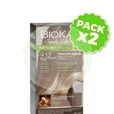 Pack 2x Delicato 9.13 Rubio Vainilla Muy Claro Ed. Limitada 140Ml Biokap