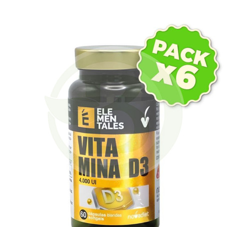 Pack 6x Vitamina D3 4000Ui 60 Capsulas Novadiet