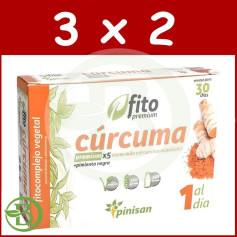 Pack 3x2 Cúrcuma 30 Cápsulas Pinisan