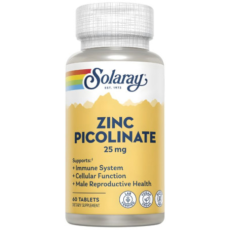 Picolinato De Zinc 25Mg 60 Comprimés Solaray