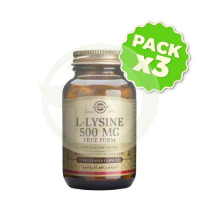Pack 3x L-Lisina 500Mg. 50 Cápsulas Solgar