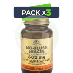Pack 3x Niacine B3 500Mg. Non-Rougissante 50 Gélules Solgar