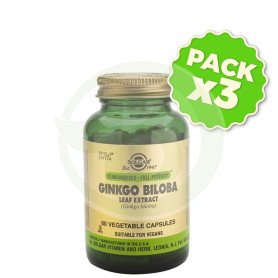 Pack 3x Ginseng Coreano Raíz 60 Cápsulas Solgar