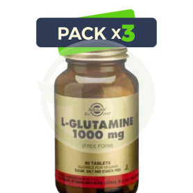 Pack 3x L-Glutamina 1.000Mg. 60 Cápsulas Solgar