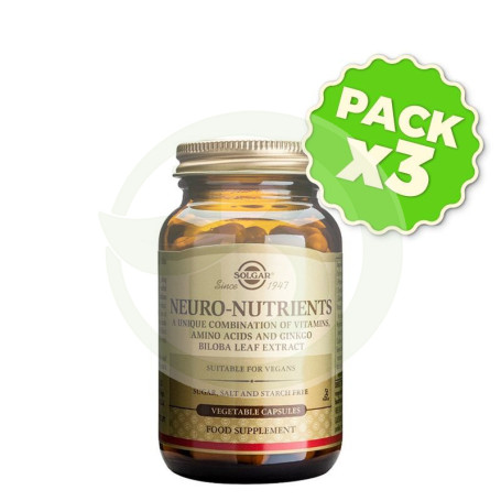 Pack 3x Neuro Nutrientes 30 Cápsulas Solgar