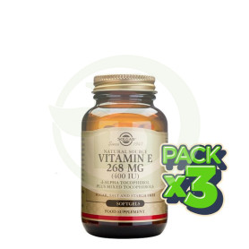 Pack 3x Vitamina E 400UI (268Mg.) 50 Cápsulas Solgar