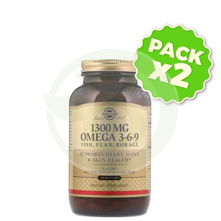 Pack 2x Omega 3-6-9 120 Cápsulas Solgar