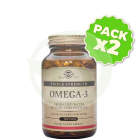 Pack 2x Omega 3 Triple Concentración 100 Cápsulas Solgar