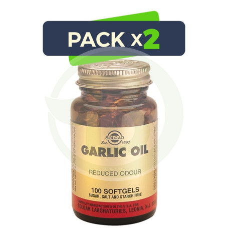 Pack 2x Aceite de Ajo 100 Perlas Solgar
