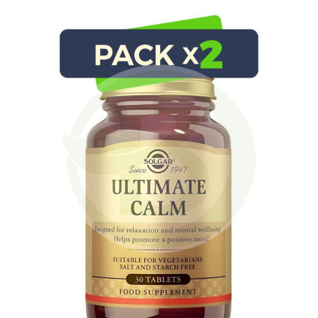 Pack 2x Ultimate Calma 30 Comprimidos Solgar