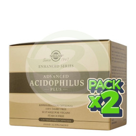 Pack 2x Acidophilus Plus Avanzado 120 Cápsulas Solgar