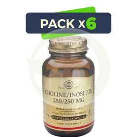 Pack 6x Colina e Inositol 250 50 Cápsulas Solgar