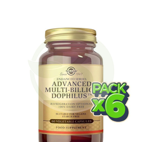 Pack 6x Advanced Multi-Billion Dophilus 60 Cápsulas Solgar