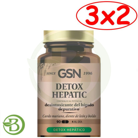 Pack 3x2 Detox Hepatic 90 Comprimidos Gsn