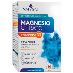 Magnésium Citrate + Vitamine D3 60 Comprimés Natysal