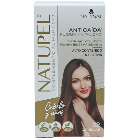 Natupel Chute de Cheveux, Force et Vitalité 32 Gélules Natysal