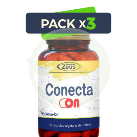 Pack 3x Conecta-On 30 Cápsulas Vegetales Zeus