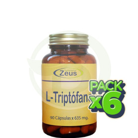 Pack 6x L-Triptófano 90 Cápsulas Zeus