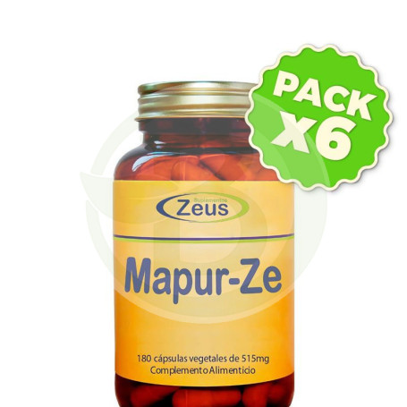 Pack 6x Mapur-Ze 180 Cápsulas Vegetales Zeus