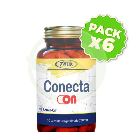 Pack 6x Conecta-On 30 Cápsulas Vegetales Zeus