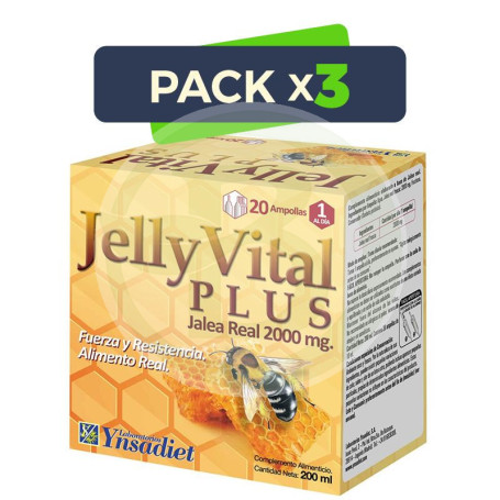 Pack 3x Jelly Vital Plus 2Gr. 20 Ampollas Ynsadiet