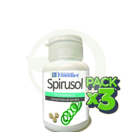 Pack 3x Spirusol 500Mg. 90 Comprimidos Ynsadiet