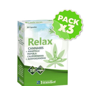 Pack 3x Relax con Cannabis 30 Capsulas Vegetales Ynsadiet