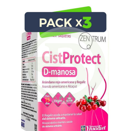Pack 3x Cistprotect D-Manosa 15 Sobres Ynsadiet