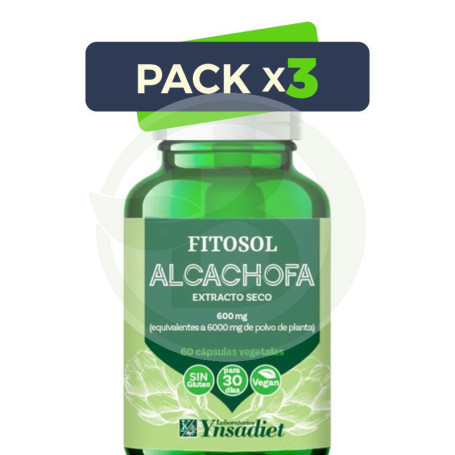 Pack 3x Fitosol Alcachofa 60 Cápsulas Ynsadiet