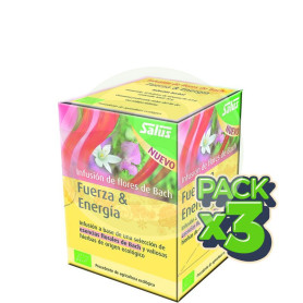 Pack 3x Infusión Flores de Bach Fuerza y Energía Salus