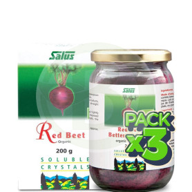 Pack 3x Remolacha Roja en Cristales 200Gr. Salus