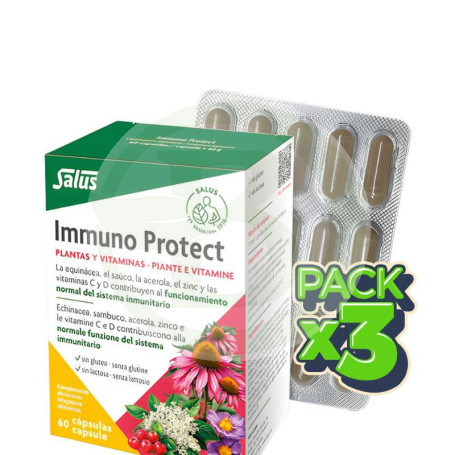 Pack 3x Immuno Protect 60 Cápsulas Salus