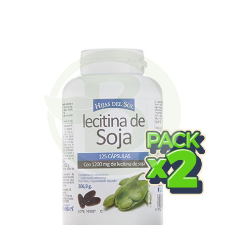 Pack 2x Lecitina Soja 1.200Mg. 125 Perlas Hijas del Sol